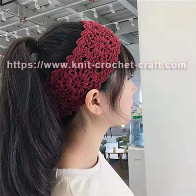 Handmade Boho Crochet Lace Headband for Women