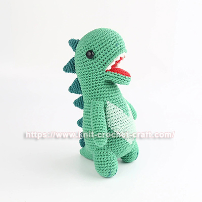 Handmade Creative Wool Crochet Dinosaur Plush Dolls, for Export Trade
