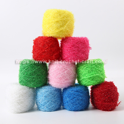 Crystal Glass Fiber Yarn for Dish Cloths, Kindergarten Crochet Bags, Acrylic White Sparkly Knitting Nylon, Scrubby, Scrubbers