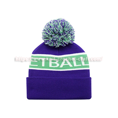 Customized Brand Logo Sport Outdoor Unisex Knitted Promotion Gift Beanie with POM