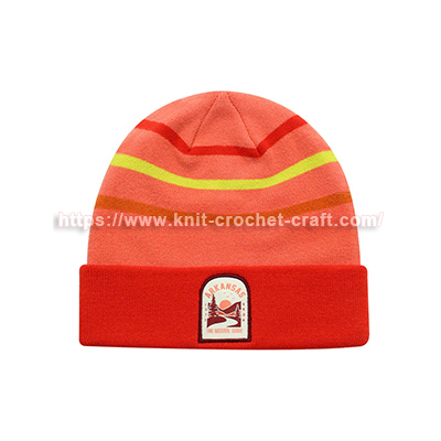 Custom Country or State Brand Place Name LOGO Patch Embroidery Knitted Beanie, travel hat, warm hat 