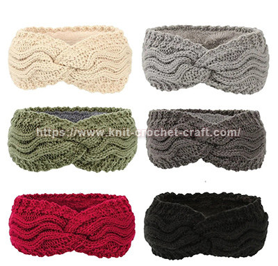 High-Quality Pure Color Twist Knitted Headbands and Neck Warmers